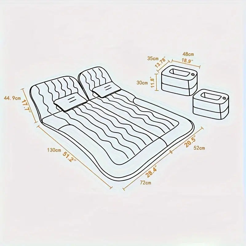 Coussin d'air 3-en-1 pour voiture - Le compagnon idéal pour vos aventures en plein air !