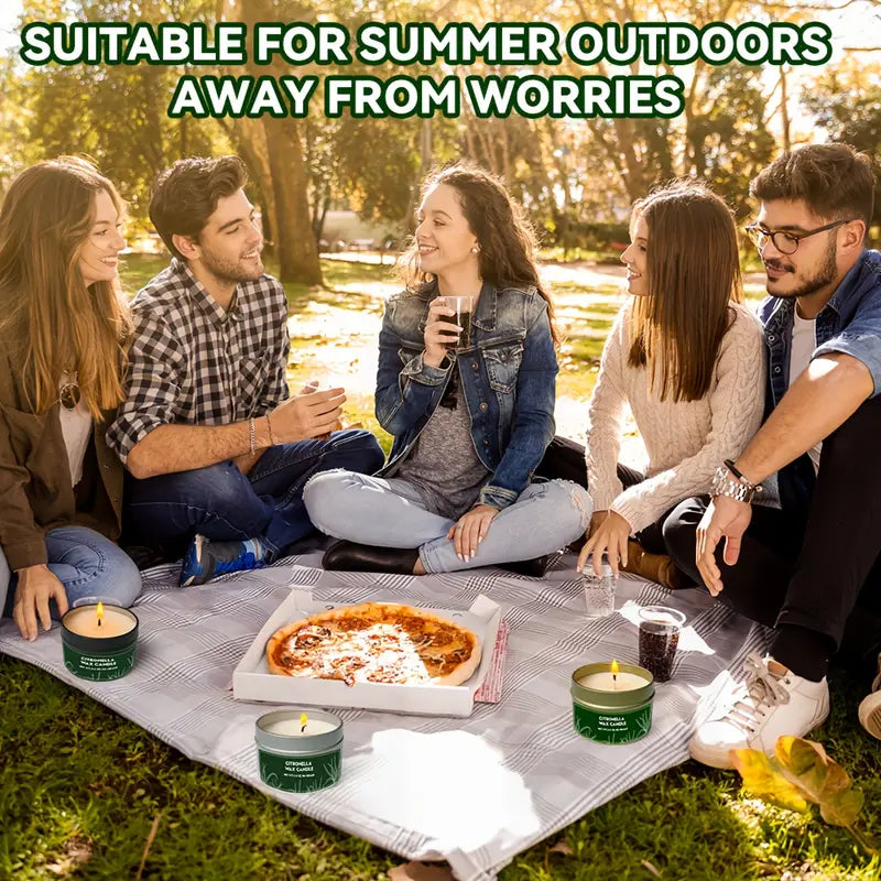 Lot de Bougies à la Citronnelle – Cire de Soja Naturelle