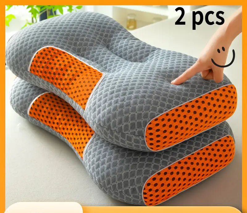 Lot de 2 Oreillers Cervicaux Tricotés Doux – Un Sommeil Luxueux et Réparateur