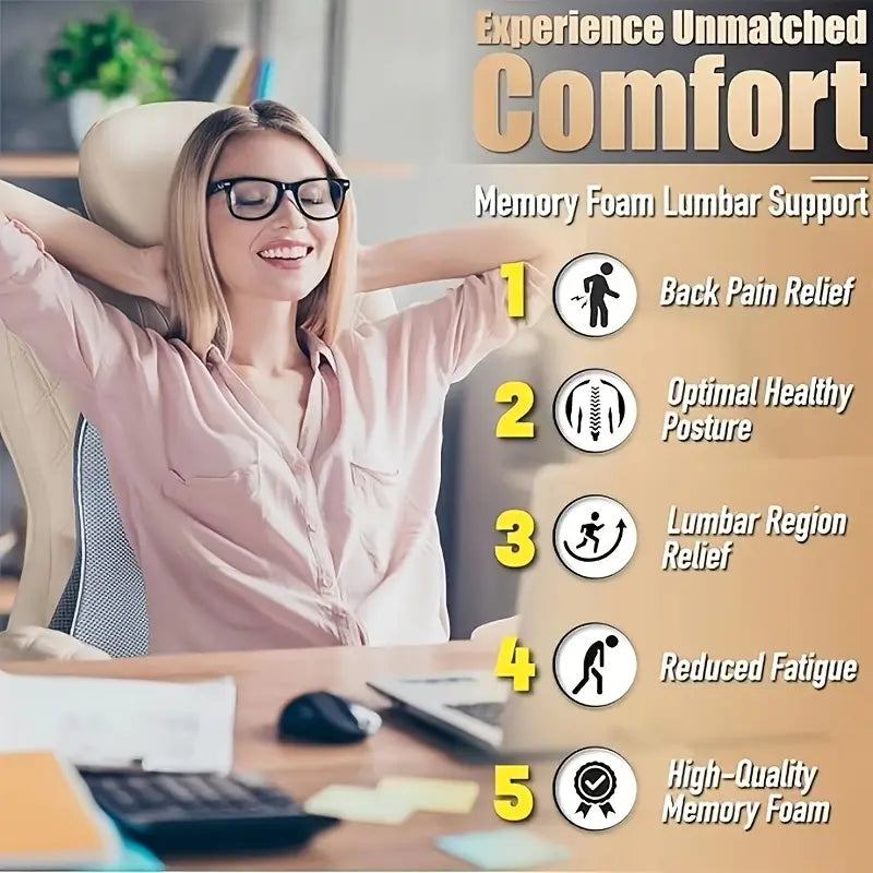 Oreiller de Soutien Lombaire Ergonomique – Confort et Bien-Être au Quotidien