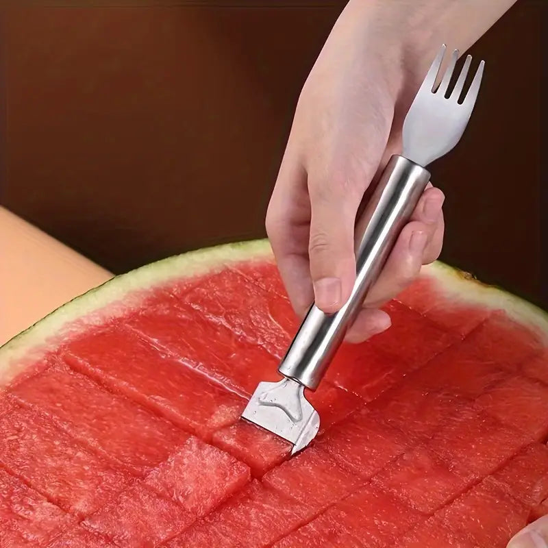 Trancheur de Pastèque & Melon 2-en-1 – Couteau & Fourchette
