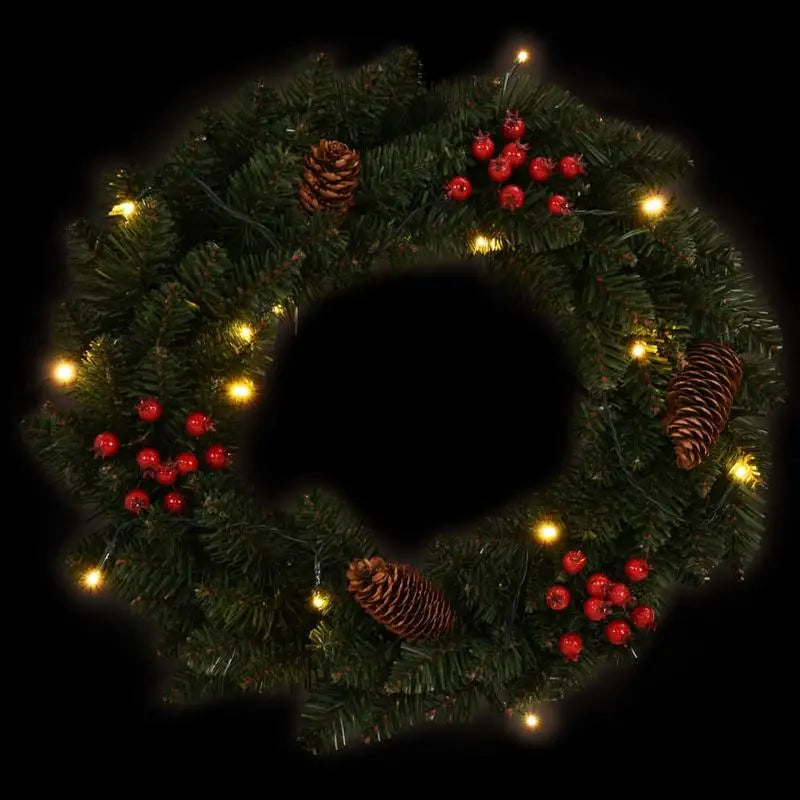 Couronne de Noël lumineuse LED pour décoration de fête