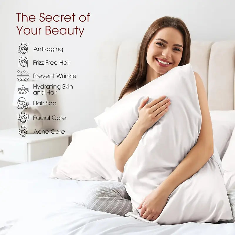 Taies d’Oreiller en Soie de Mûrier – L’Art de Dormir avec Élégance (Lot de 2)