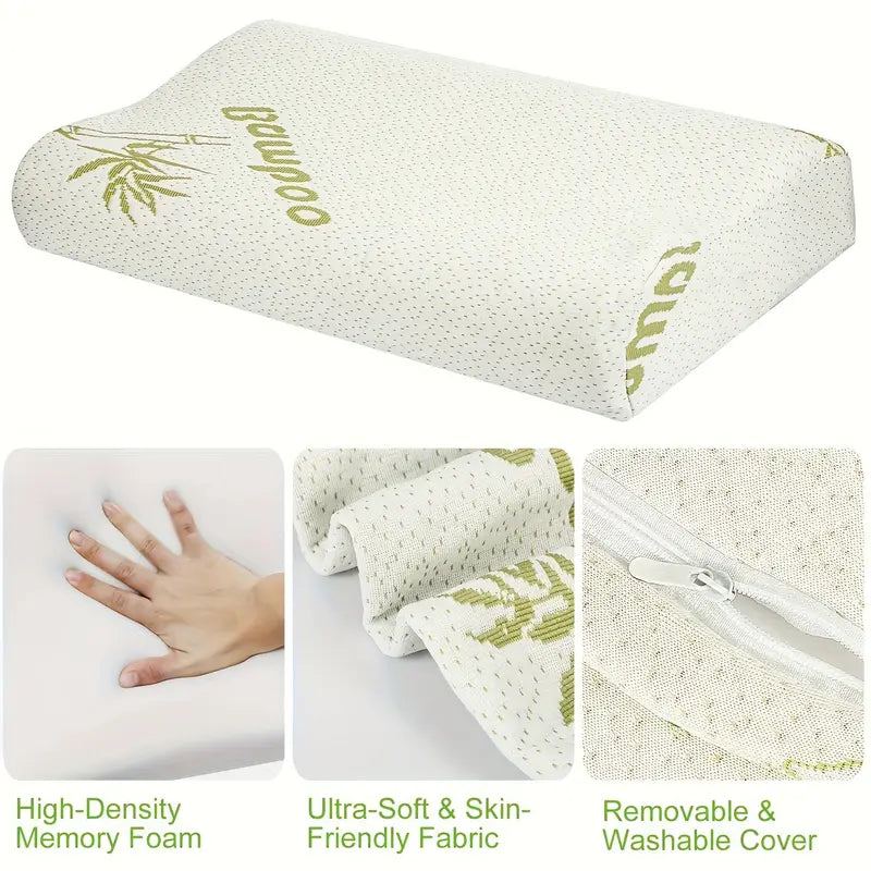 Oreiller Ergonomique en Bambou - Pour un confort cervical Optimal