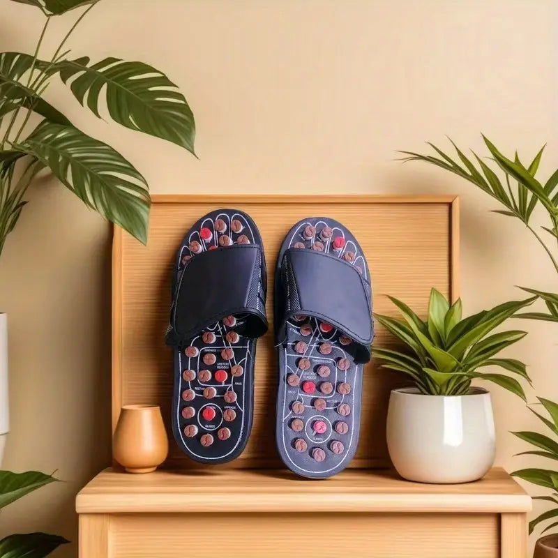 Chaussons Massants Ergonomiques – Nœuds d'Acupression & Semelles Texturées