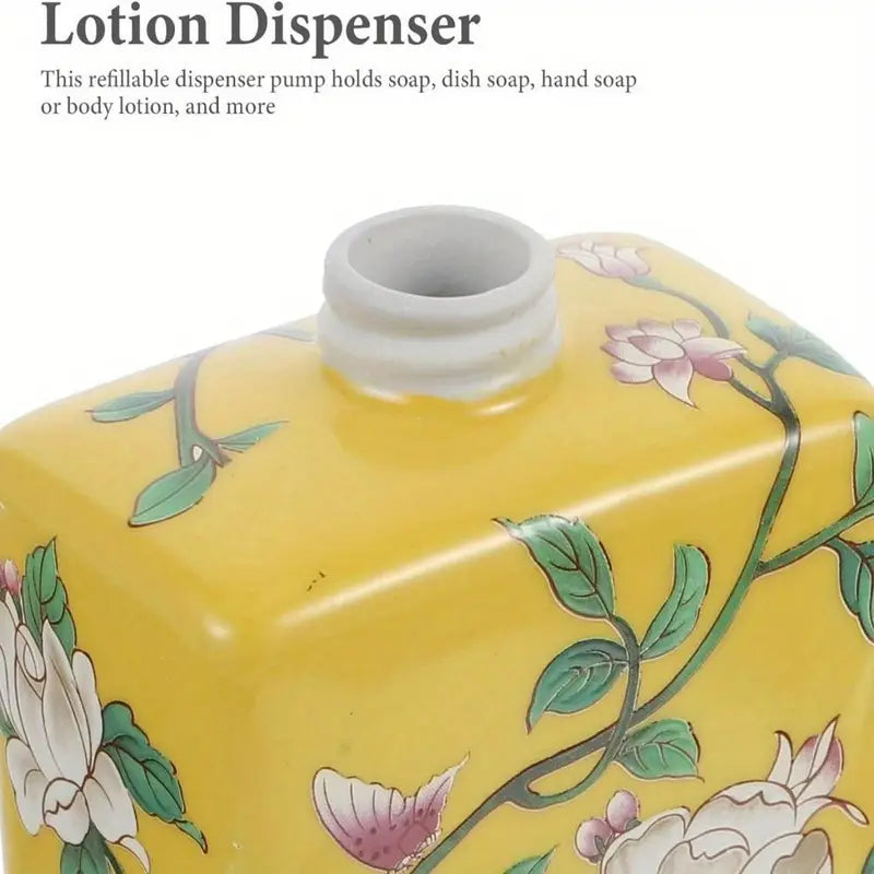 Distributeur de Savon Vintage en Céramique | Rechargeable & Élégant - 410 ml