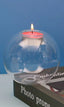 Spherical Candle Holder in Clear Glass