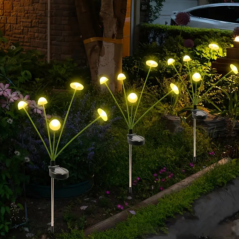 Lumières Solaires à Champignons – avec Capteur de Lumière Intelligent pour Jardin et Chemin