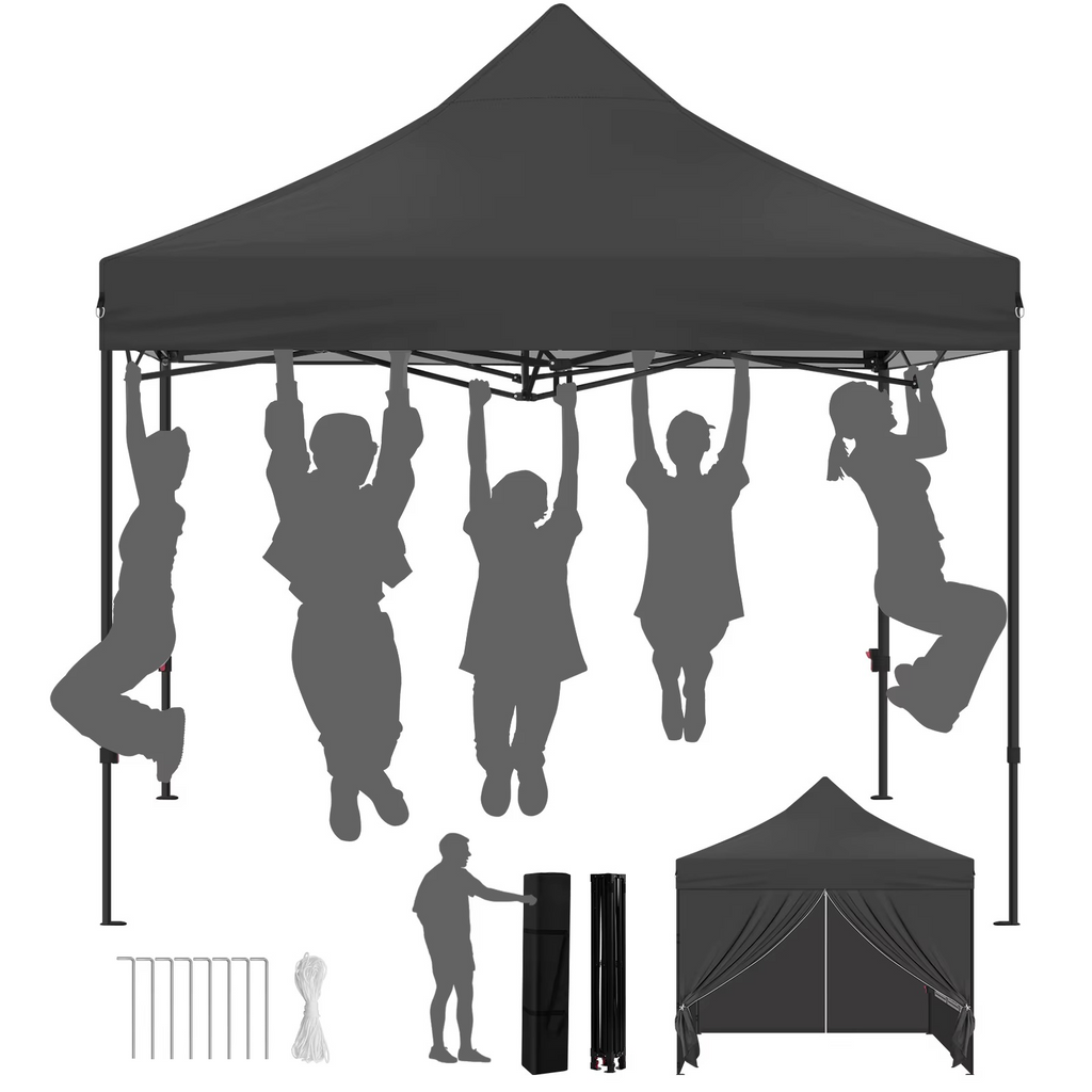 Tente de Fête Étanche et Résistante aux UV avec Pergola Réglable en Hauteur et 4 Parois Latérales Amovibles