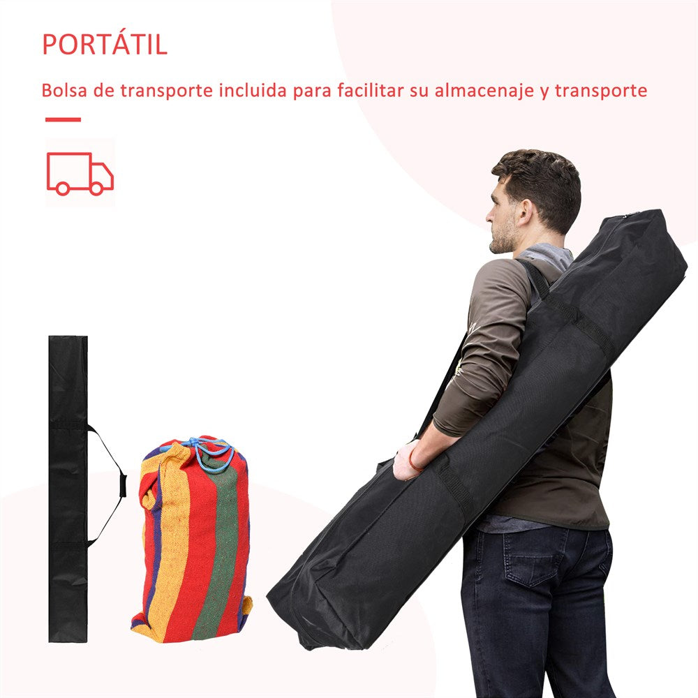 Hamac avec Support en Acier Réglable & Sac de Transport