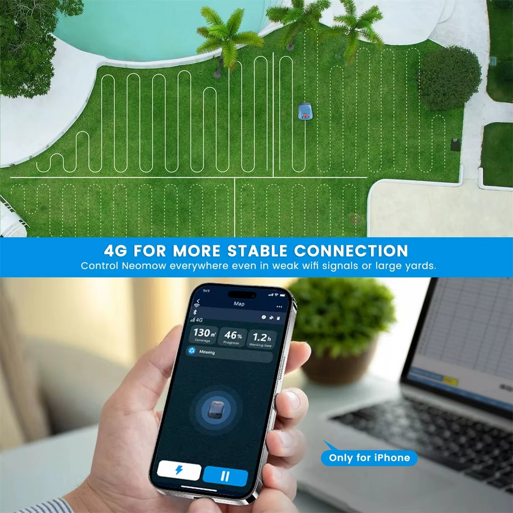 Robot tondeuse HOOKII WIFI-03B1 – Wi-Fi, jusqu’à 1 000 m²