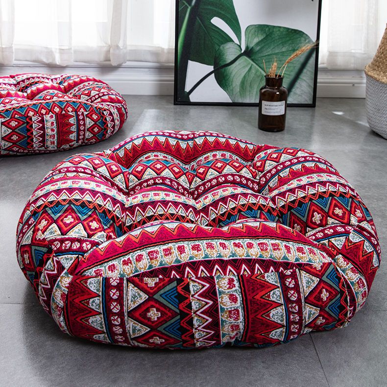 Coussin d'Optique Touffeté Bohème en Lin – Élégance et Confort Ethnique