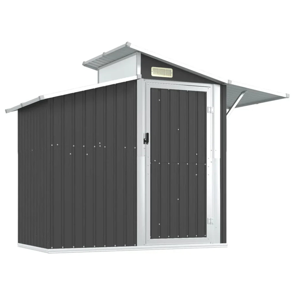Abri de jardin en acier galvanisé - 270x130x208,5 cm Noir