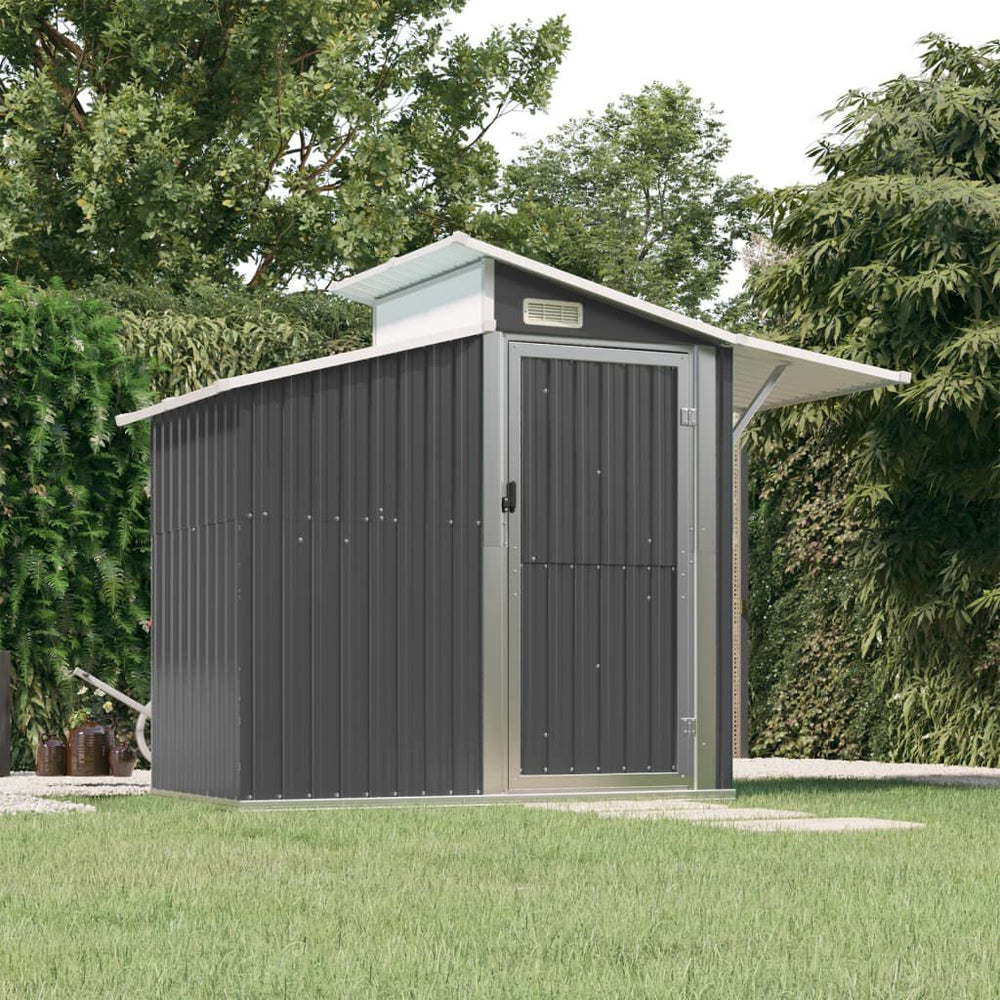 Abri de jardin en acier galvanisé - 270 × 130 × 208,5 cm Noir