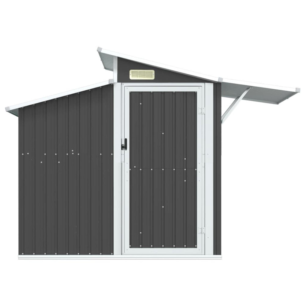 Abri de jardin en acier galvanisé - 270 × 130 × 208,5 cm Noir