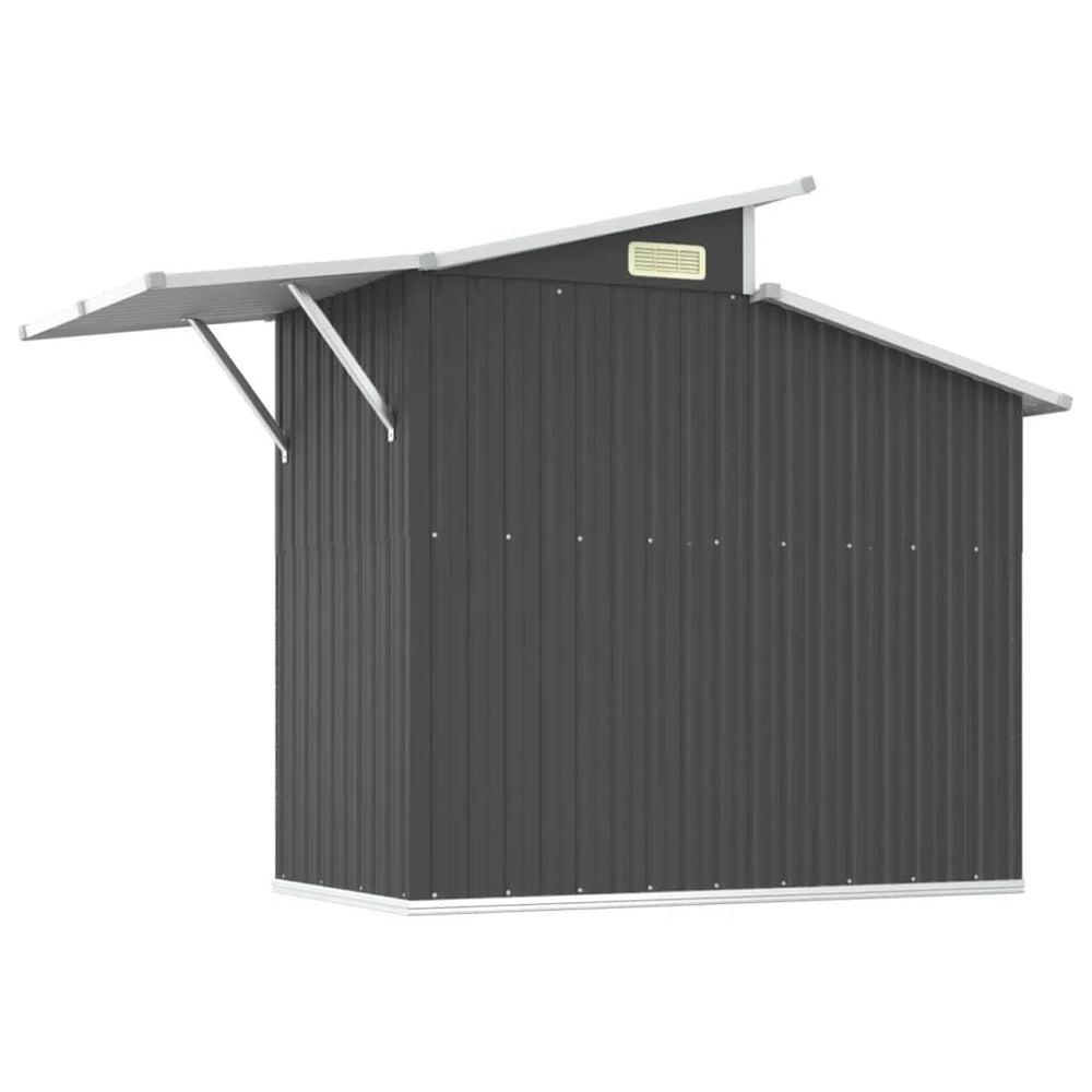 Abri de jardin en acier galvanisé - 270 × 130 × 208,5 cm Noir
