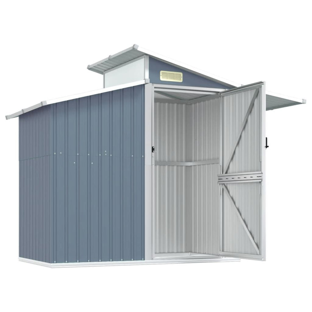 Abri de jardin en acier galvanisé - 270 × 130 × 208,5 cm Gris
