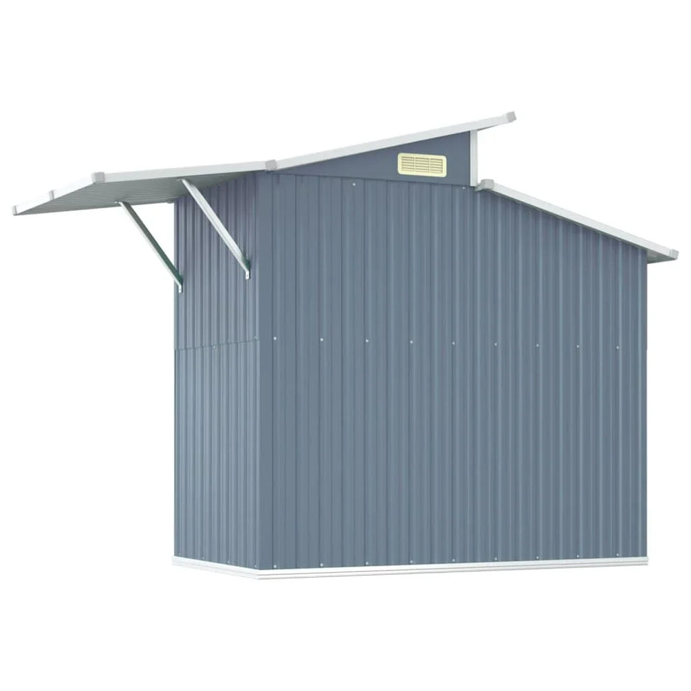 Abri de jardin en acier galvanisé - 270 × 130 × 208,5 cm Gris