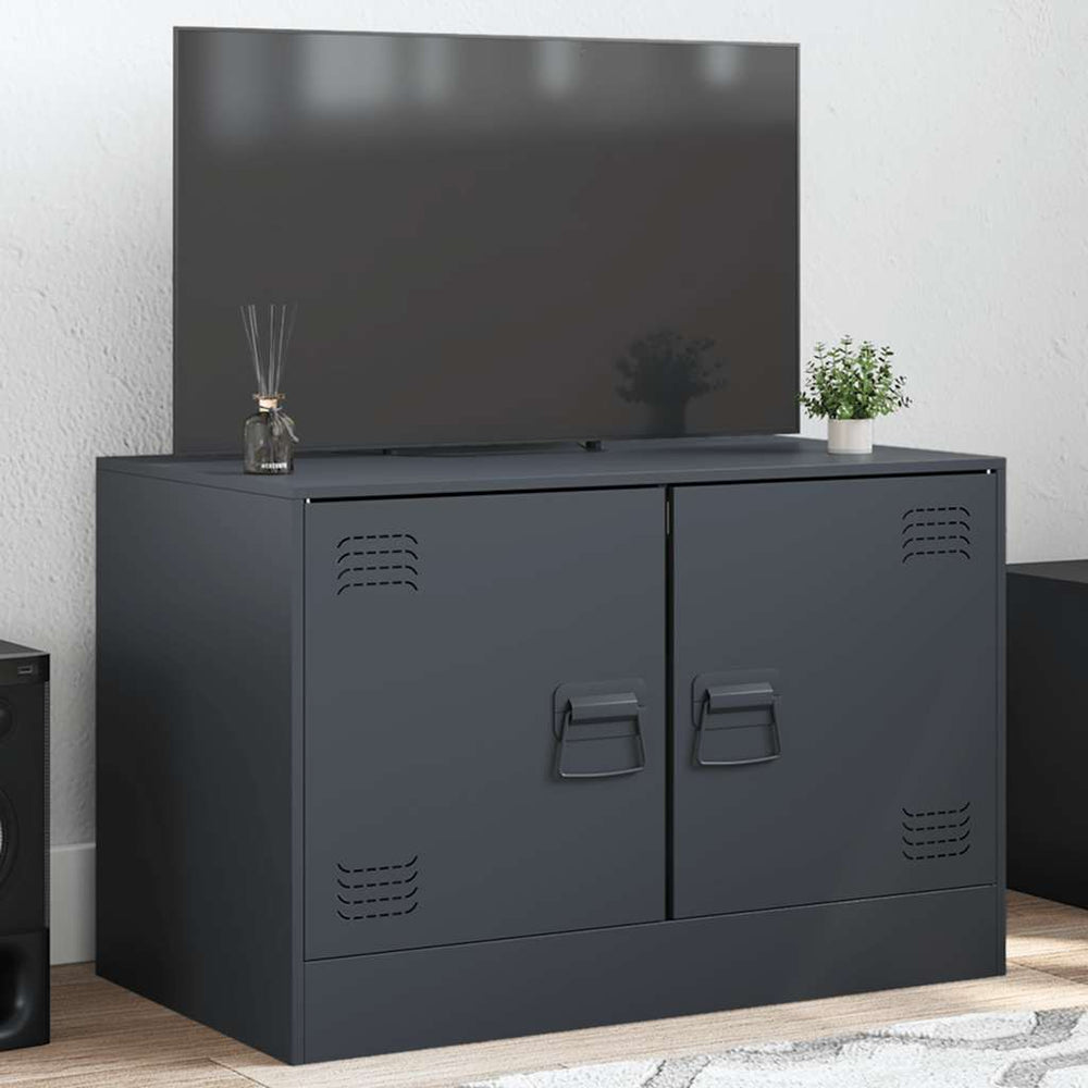 Meuble TV en Acier – 67 × 39 × 44 cm – Design Industriel et Compact
