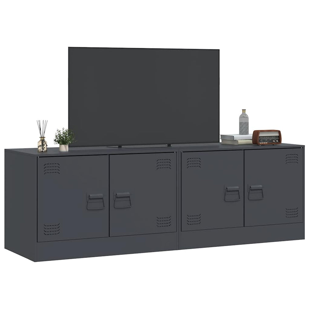 Meuble TV en Acier – 67 × 39 × 44 cm – Design Industriel et Compact