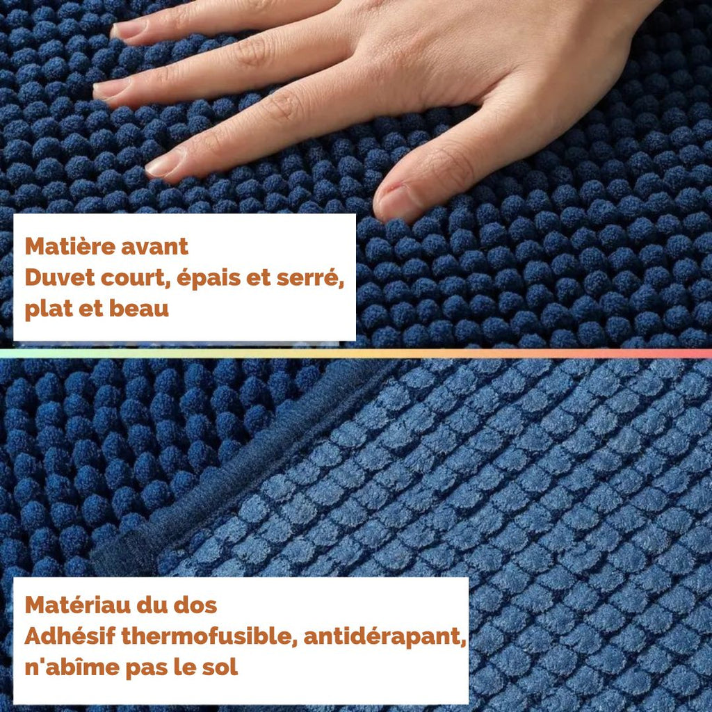 Ensemble de 3 Tapis de Salle de Bain en Chenille Épais