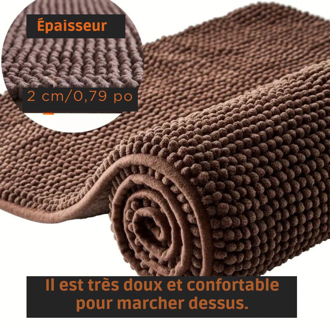 Ensemble de 3 Tapis de Salle de Bain en Chenille Épais