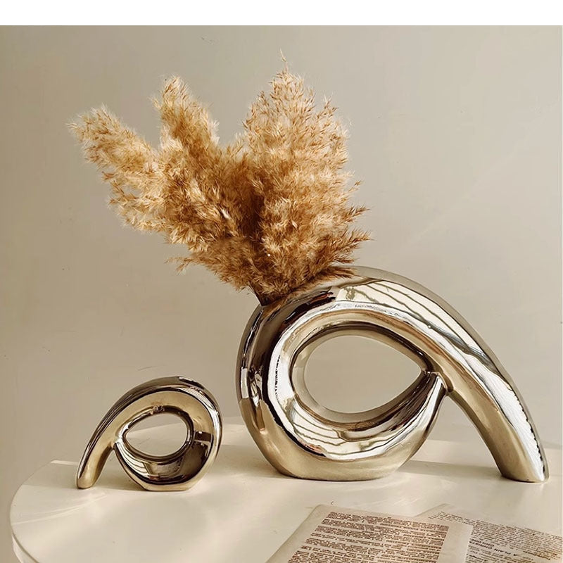 Vase en Céramique Galvanisée