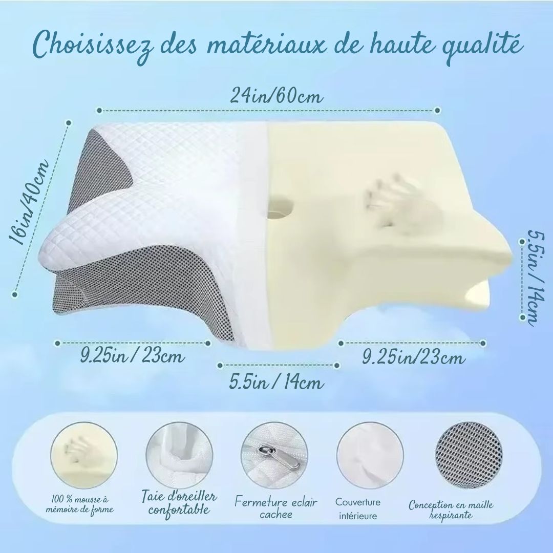 Coussin cervicales en Mousse à Mémoire de Forme