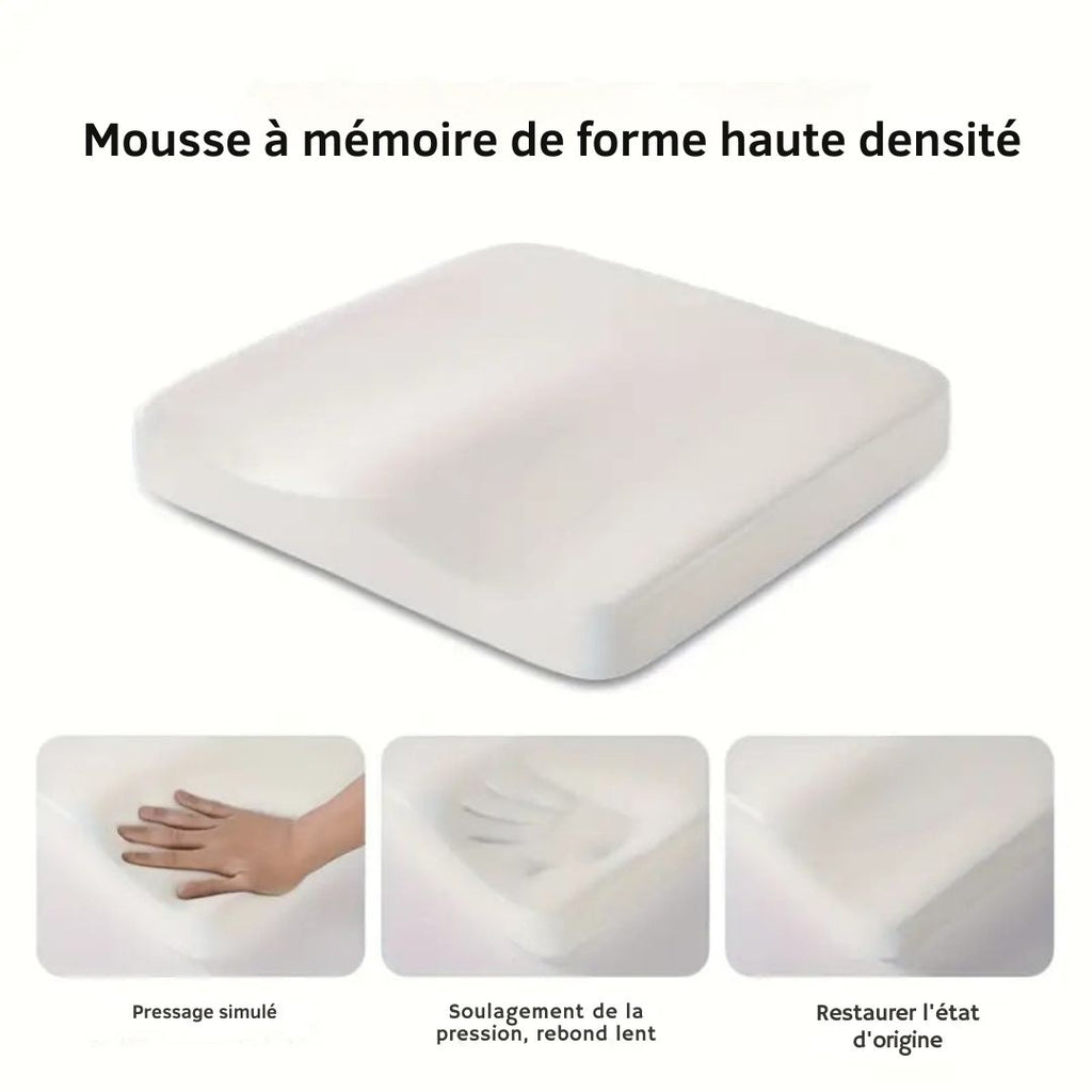 Coussin de Siège Ergonomique – Mousse à Mémoire de Forme avec Housse Respirante
