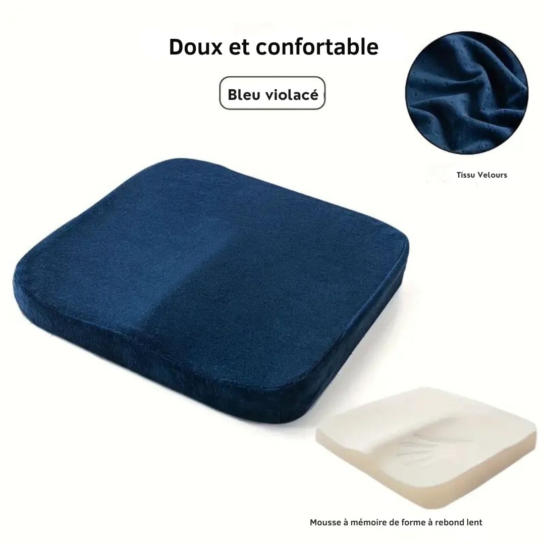 Coussin de Siège Ergonomique – Mousse à Mémoire de Forme avec Housse Respirante