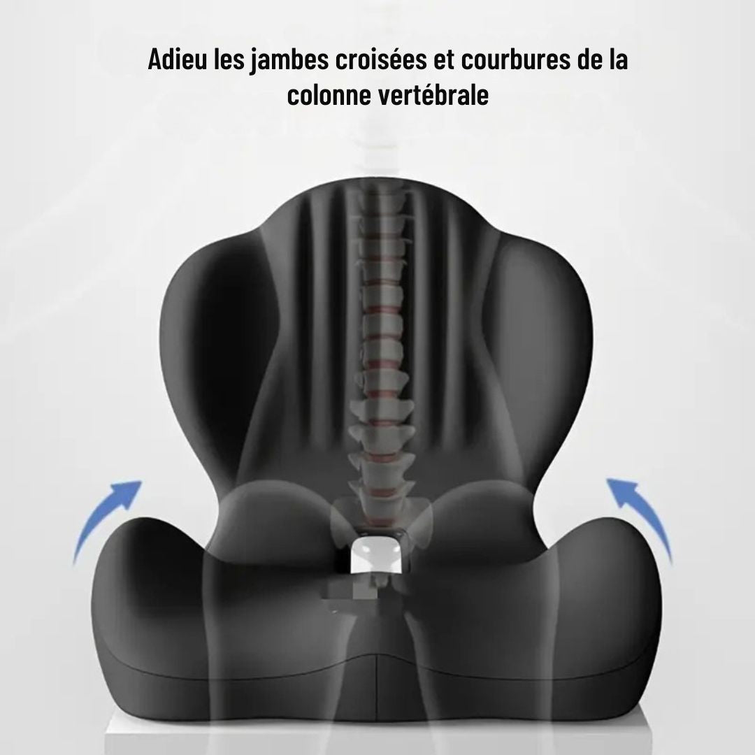 Coussin de soutien en mousse à mémoire de forme – Soutien Coccyx & Lombaires