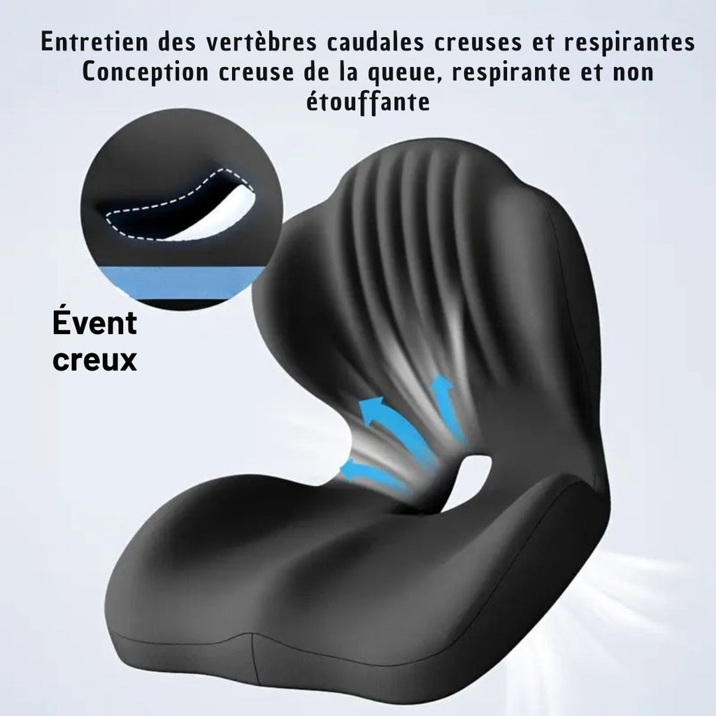 Coussin de soutien en mousse à mémoire de forme – Soutien Coccyx & Lombaires
