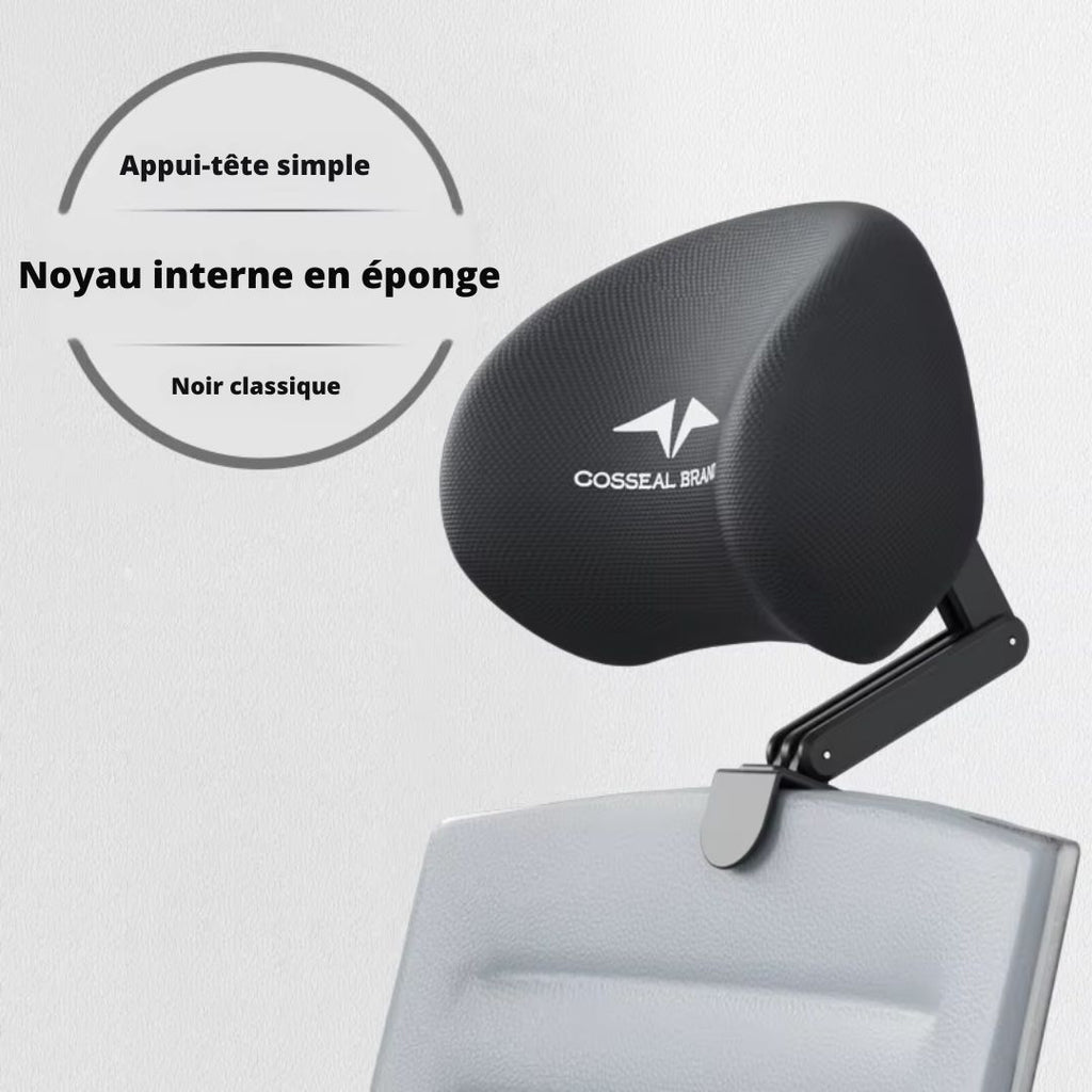 Appui-tête Réglable Ergonomique pour Chaise de Bureau – Soutien Cervical et Lombaire