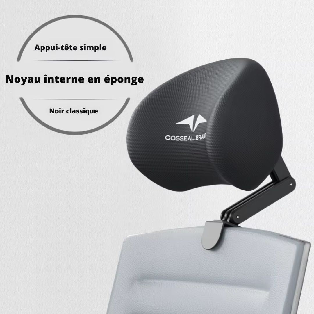 Appui-tête Réglable Ergonomique pour Chaise de Bureau – Soutien Cervical et Lombaire