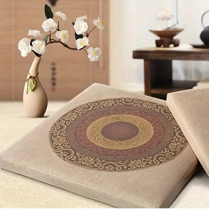 Coussin de Méditation Tatami Japonais – Confort & Élégance