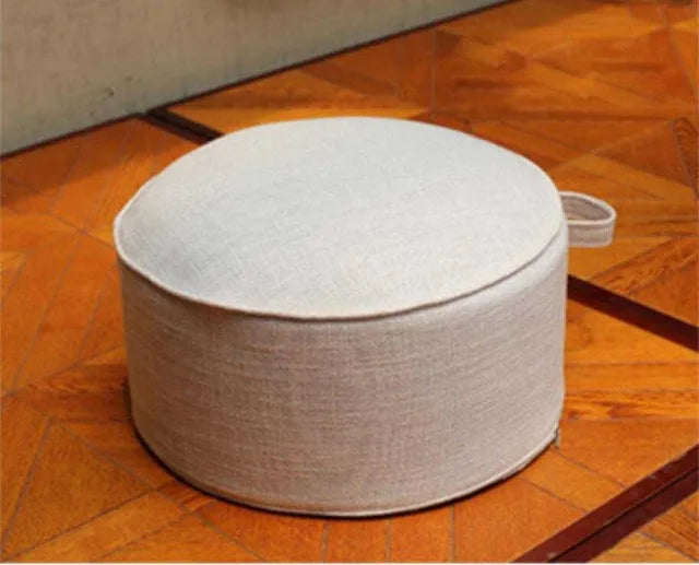Coussin de Méditation Rond en Lin - Élégance et Confort pour Votre Bien-Être