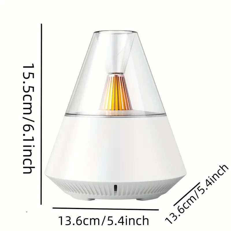 Diffuseur d’Huiles Essentielles – Design Ovale avec Lumière de Bougie et Télécommande