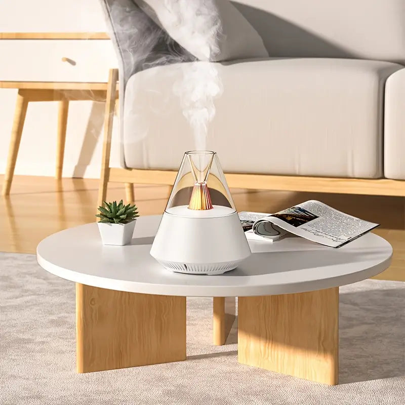 Diffuseur d’Huiles Essentielles – Design Ovale avec Lumière de Bougie et Télécommande