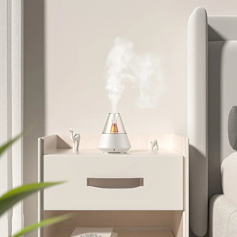 Diffuseur d’Huiles Essentielles – Design Ovale avec Lumière de Bougie et Télécommande