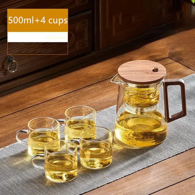 Chinesische Teekanne aus Glas mit einem Knopf – Die Kunst, Tee mit Eleganz zu genießen