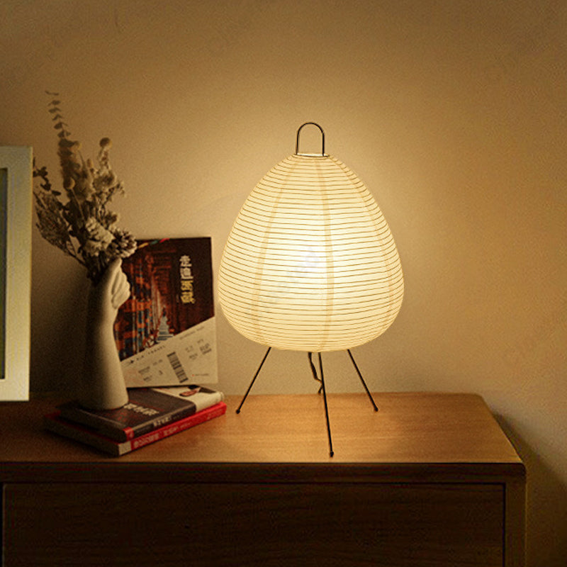 Lampe de Table LED Lanterne en Papier de Riz Japonais