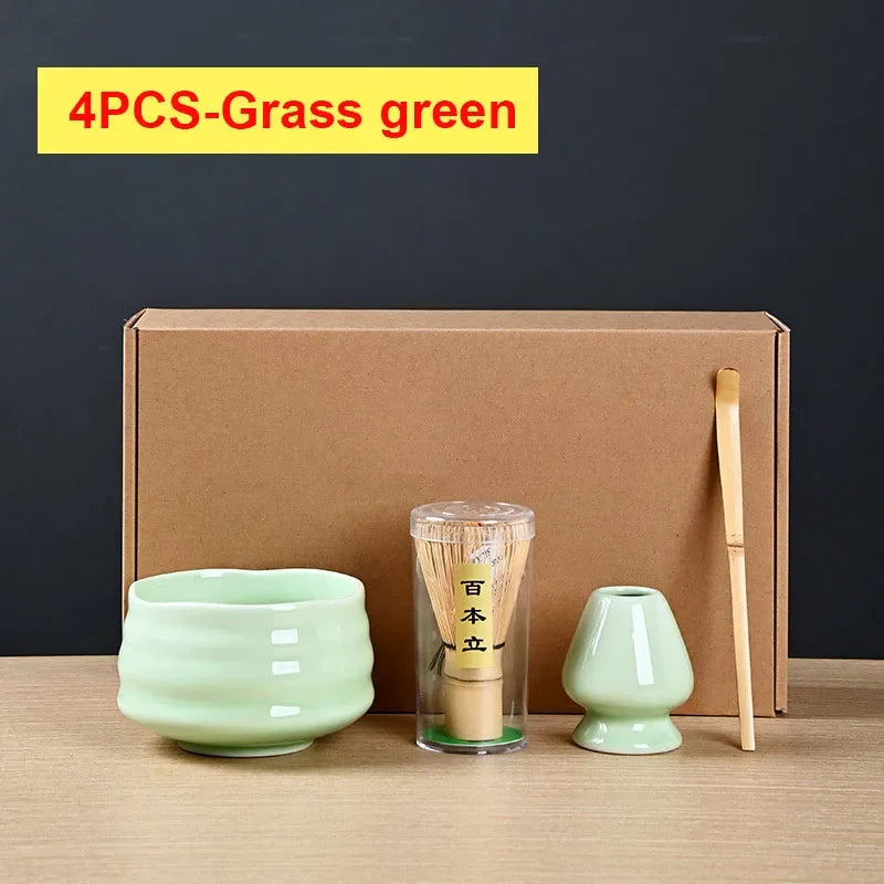 Ensemble de Brosses à Thé en Bambou– L'Art du Matcha Japonais dans un Coffret d'Exception