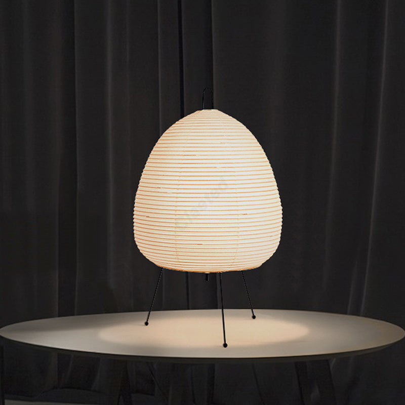 Lampe de Table LED Lanterne en Papier de Riz Japonais