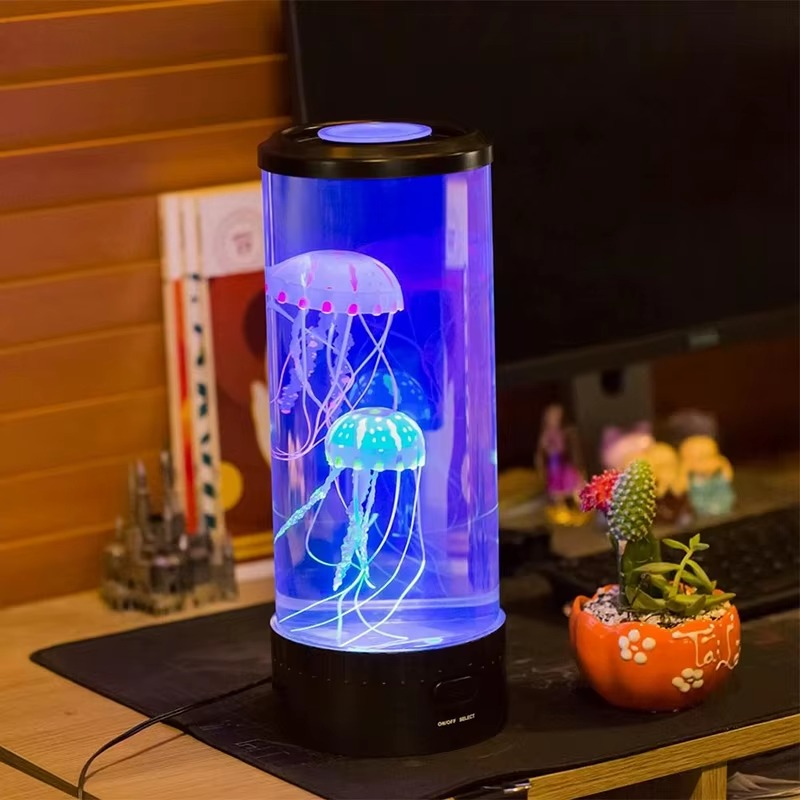 Lampe Méduse LED - Veilleuse Aquarium Décorative 5 Couleurs