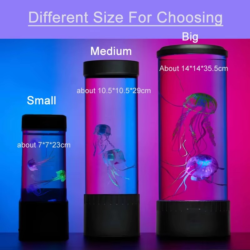 Lampe Méduse LED - Veilleuse Aquarium Décorative 5 Couleurs