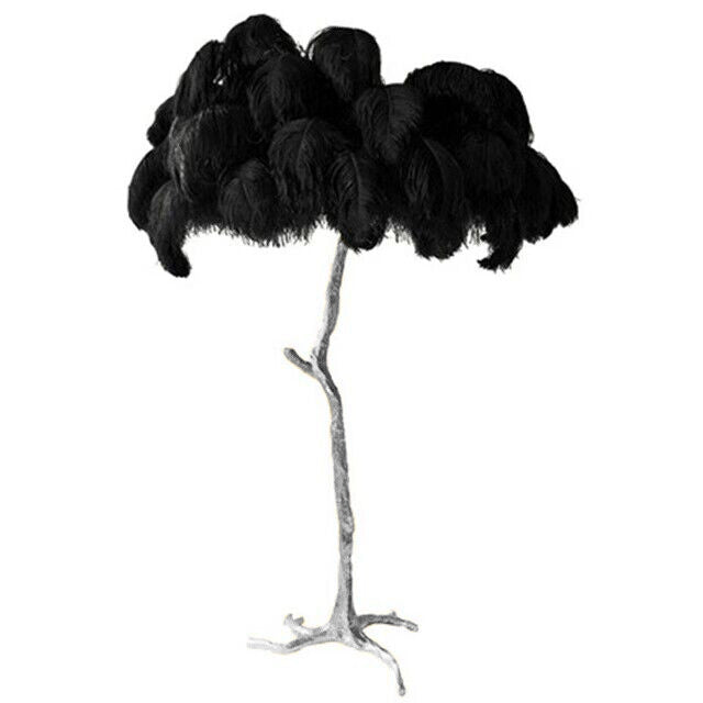 Lampe LED Autoportante en Plumes d’Autruche