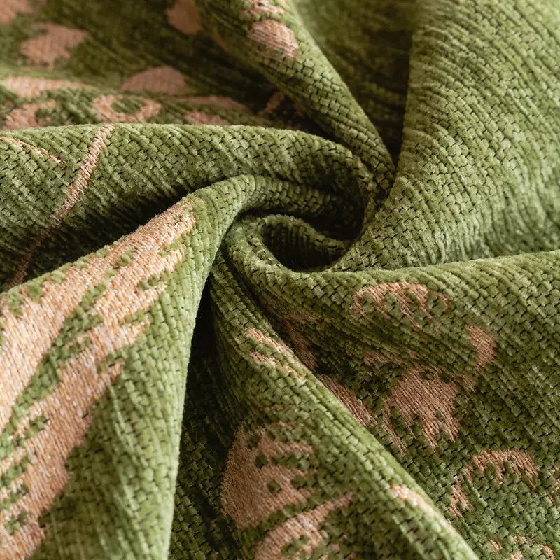 Housse de Canapé en Peluche Motif Feuille – Style Boho & Protection Élégante