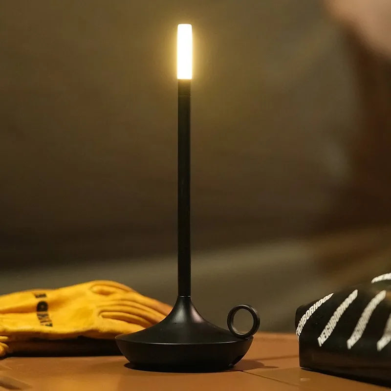 Lampe de table LED effet bougie – Rechargeable et tactile