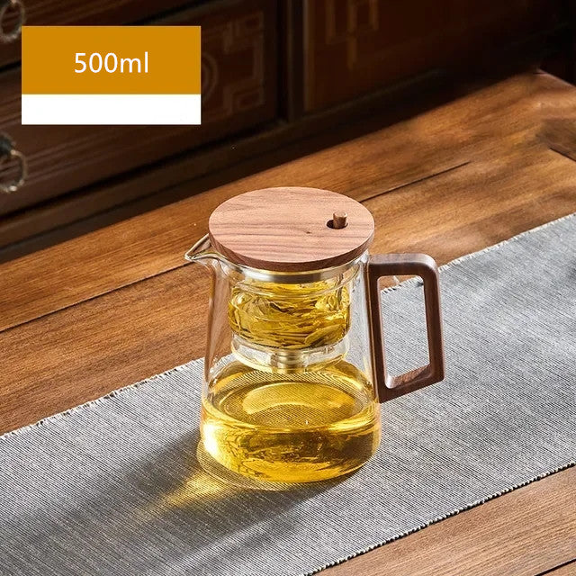 Chinesische Teekanne aus Glas mit einem Knopf – Die Kunst, Tee mit Eleganz zu genießen