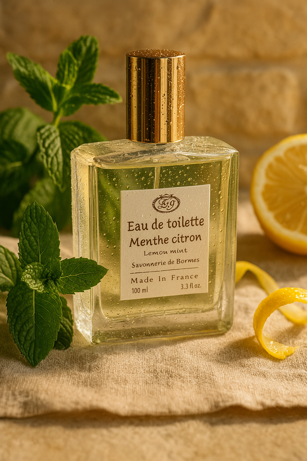 Eau de toilette - Menthe Citron - 100 ml - Savonnerie de Bormes